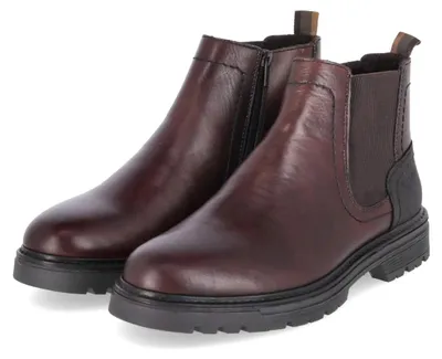 Image de Bottes Chelsea Rieker pour hommes, en cuir lisse marron, taille 45