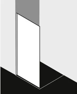 Produktbild von Kermi XC Walk-in 110x200 cm Zilver Matglans Helder Glas