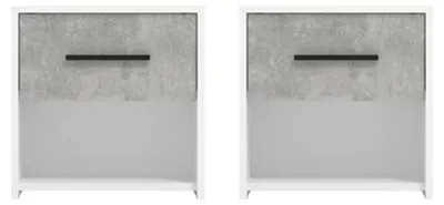 Produktbild von Dmor Nachttisch Secli 42x33x42h cm Weiß, eine Schublade ein Ablage