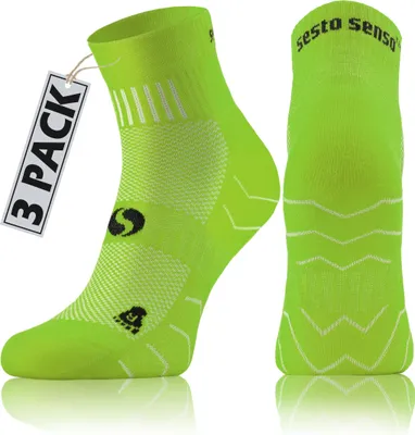 Produktbild von Sesto Senso Sportsocken – Bequeme, atmungsaktive Socken – Uni für Damen und Herren, Größe 39-42, Grün, 3er Pack