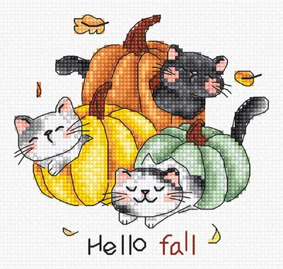 Produktbild von Letistitch Kreuzstich Stickpackung "Hallo Herbst", Zählmuster, 12x12cm