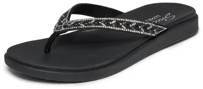 Imagen del producto de Skechers Meditation Luxe para mujer: zapatillas deportivas con detalles florales, color negro, talla 35 EU