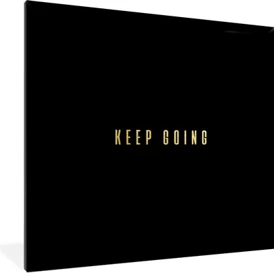 Produktbild von MuchoWow® Gerahmtes Poster Zitate - Motivation - Gold - Schwarz 40x40 cm - Poster mit Schwarzem Bilderrahmen Wandposter Rahmen Foto Bilder - Mit Rahmen - Wanddekoration Schlafzimmer