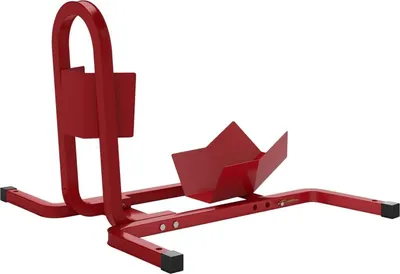 Zdjęcie produktu dla Stojak motocyklowy Fortuna Lai do kół przednich 17-21", 430-530 mm, regulowany, metalowy, czerwony