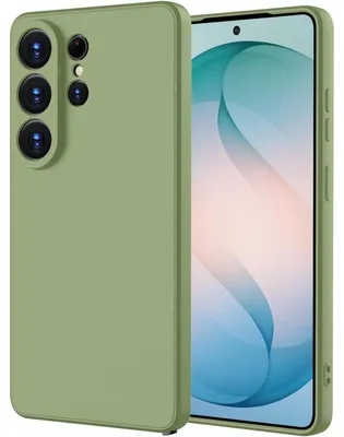 Image de Étui pour Samsung Galaxy S26 Ultra, étui de protection antichoc en silicone liquide fin, vert