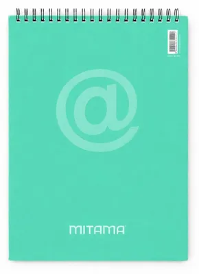Produktbild von Spiralnotizbuch, A5, quadratisch, cyan, 60 Blatt, MITAMA 35509-90192