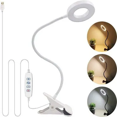 Obrázek produktu pro LED lampička na čtení s 48 světly, ohebný krk, nabíjení přes USB, ochrana očí, stmívatelná
