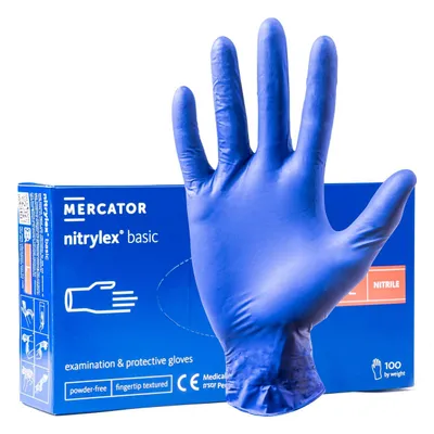 Immagine prodotto di MERCATOR Guanti senza polvere Nitrylex Basic, taglia L, 100 pz.