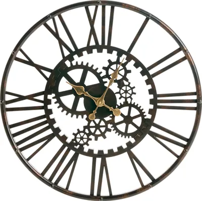 Produktbild von BELIANI Wanduhr Schwarz Kunststoff Metall ø 60 cm Römische Ziffern Rund Klassischer Stil Modernes Design