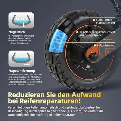 Productafbeelding van 10 x 2,7-6,5 off-road tubeless reservebanden - zelfherstellend - voor elektrische steps - Vemera