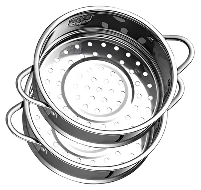 Produktbild von SolidKeus – Set aus 2 Edelstahl-Dampfeinsätzen, 20 cm, für Kochtöpfe