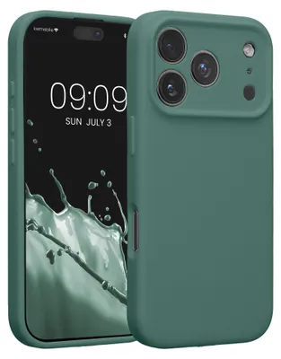 Produktbild von kwmobile Silikon Case für Apple iPhone 18 Pro / iPhone 17 Pro Hülle - Soft gummierte Handyhülle, Schutzhülle Cover in Tannengrün