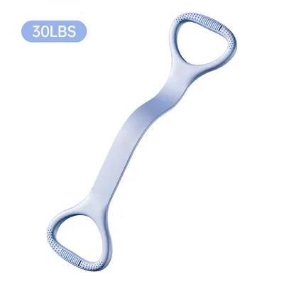 Obrázek produktu pro Odporový pás ve tvaru osmičky s úchyty pro domácí trénink, 30LB modrý elastický fitness pás pro trénink paží, zad, ramen a hrudníku,
