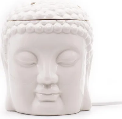 Obrázok produktu pre Elektrická aromalampa Candle Brothers Buddha, keramická, na voskové vône, VxŠxH: 18x14,5x9 cm, relaxačná, porcelánová, biela