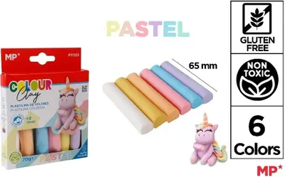 Obrázek produktu pro Plastelína 6 barev Pastel