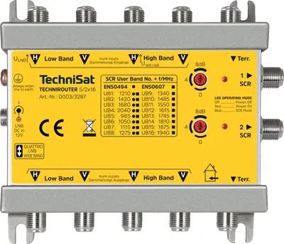 Obrázek produktu pro TechniSat TechniRouter 5/2x16, Samec, 2 výstupy/výstupů, 230 V, 50 Hz, 118 mm, 42 mm
