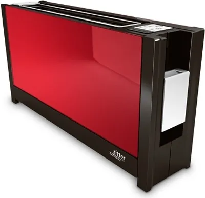 Produktbild von RITTERWERK Toaster,Langschlitz,950W,Auftauf,glas-ro VOLCANO 5 ROT