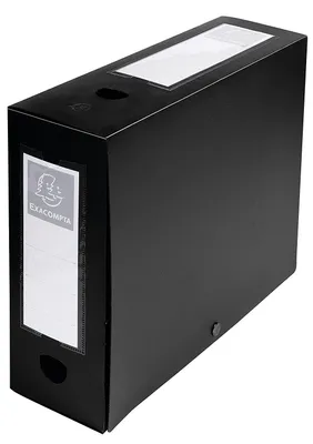 Image de EXACOMPTA Boîte d'archives avec bouton-pression, PP, 100 mm, noir