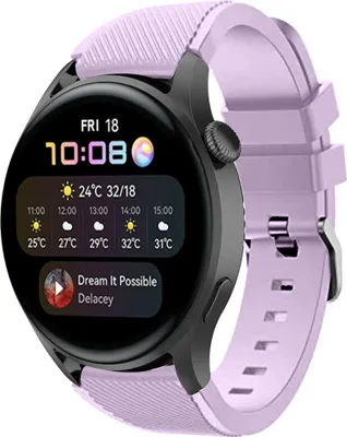 Produktbild von Strap-it Huawei Watch 3 (Pro) Silikonarmband (Lila)