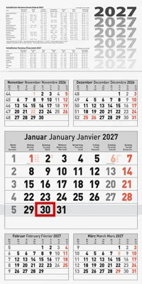Produktbild von BRUNNEN 1070281007 5-Monatskalender 2027 300×585 mm