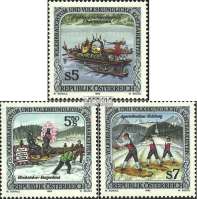 Produktbild von Briefmarken Österreich 1993 Mi 2100-2102 (kompl.Ausg.) gestempelt Volksbrauchtum