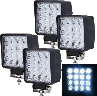 Produktbild von Greenmigo 4x 48W LED Arbeitsscheinwerfer 4320LM Zusatzscheinwerfer LED Scheinwerfer IP67 Offroad Wasserdicht Flutlichtstrahler 12V 24V [++]
