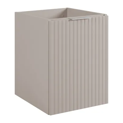 Immagine prodotto di RODAN - Mobile da bagno - 40 CM - Beige opaco - MDF - Anta scanalata - Senza piastra superiore - 2 ripiani - Mobili da bagno - Mobile da bagno