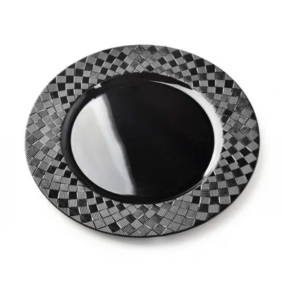 Produktbild von TELLER Ø 33 cm Platzteller Unterteller Schwarz MONDEX BLANCHE COLOURS