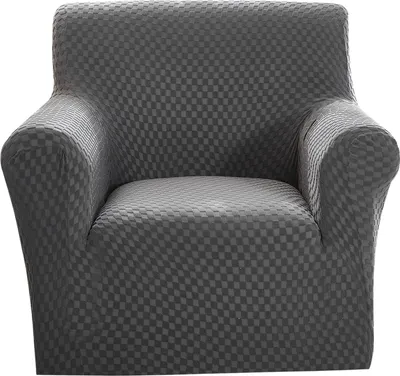 Obrázek produktu pro Topchances Stretch Sofa Cover Elastický žakárový potah na pohovku s područkami pro 1-místnou pohovku, světle šedý