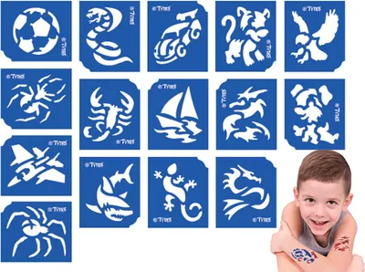 Immagine prodotto di Tytoo. Stencil per tatuaggi - grassetto 15 pezzi