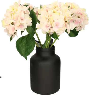 Produktbild von Kunstliche Blumen Hortensienzweig - weis - 51 cm - loser Stiel - Kunstliche Seidenblumen