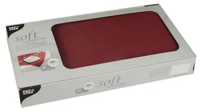 Obrázek produktu pro Papstar 82329, Čtverec, Polypropylen (PP), Bordeaux, Jednobarevný, 20 kusů, 800 mm
