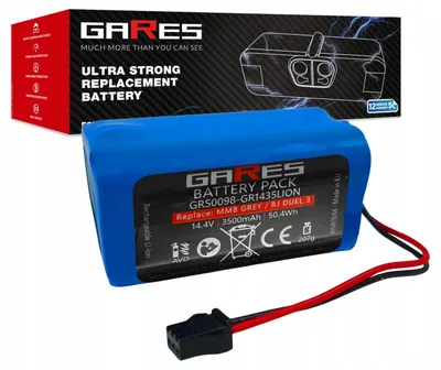 Zdjęcie produktu dla Gares Akumulator do Robojet Duel 3 14,4V | 14,4V 3,5 Ah Li-Ion | Mocna Bateria do Robot Sprzątający | Wydajny Zamiennik Gares®
