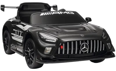 Immagine prodotto di Auto elettrica per bambini Moonbite Mercedes-AMG, con licenza ufficiale, a 12V con 2 motori da 25W ciascuno, telecomando con portata di 25 metri, avviamento graduale, luci LED e musica, clacson, realizzata in plastica, colore nero