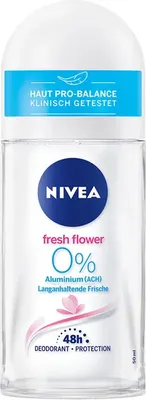 Produktbild von NIVEA®, Fresh Flower,Deodorant  Roll-On, 0% Aluminium 50 ml