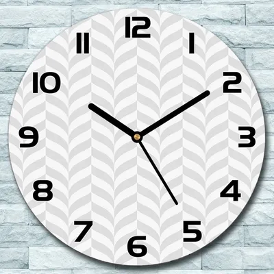 Produktbild von Wanduhr aus Glas Rund fi 30 Geometrisch Muster Quarz Deko Schlafzimmer Büro