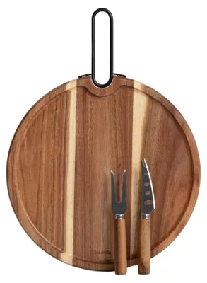 Obrázek produktu pro HOMLA MOOKA Servírovací prkénko s noži (3 ks), 40,5 cm