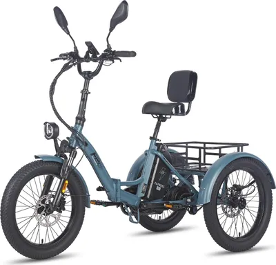 Produktbild von FAFREES F20 Mate E-Lastenrad - Akku 48V23.45AH 20-Zoll-Rädern Hydraulikbremse Sattel mit Rückenlehne - Graublau