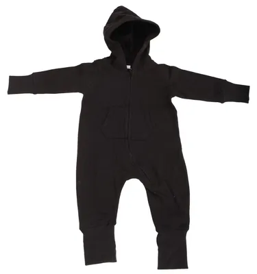 Immagine prodotto di Babybugz Tutina / Pigiama con cappuccio FK169 (12-18 mesi (74-80)) (Nero)