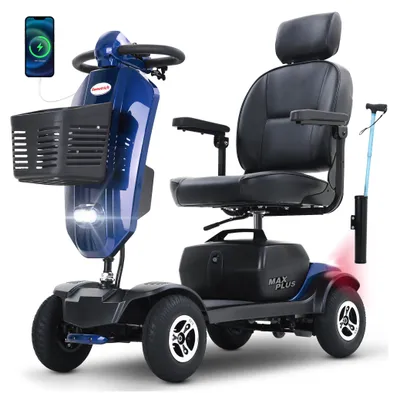 Produktbild von Seniorenmobil Elektromobil,speziell für Senioren entwickelt,mit m Sitz,9-Zoll-Luftreifen und Stoßdämpfern,Blau