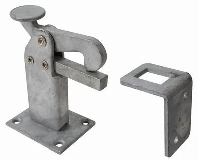 Image de Alberts 410872 Arrêt de porte, galvanisé à chaud, hauteur 95 mm, jeu de 2 pièces