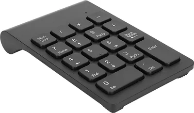 Obrázek produktu pro Mini klávesnice Bezdrátová numerická klávesnice 2.4G USB Ergonomická lehká PC počítačové příslušenstvíČerná barva