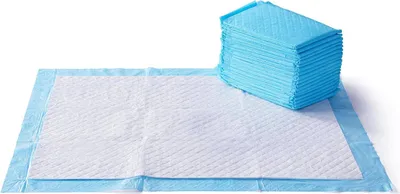 Produktbild von Trainingspads für Hunde und Welpen - auslaufsicheres Design - schnell trocknende Oberfläche - Größe XL - blau/weiß