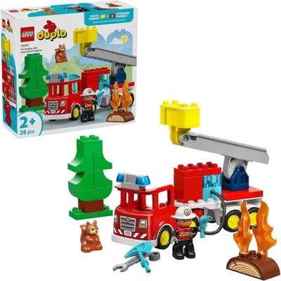 Obrázek produktu pro LEGO DUPLO hasičský vůz s hadicí a hasičem 10473