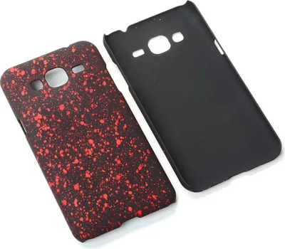 Produktbild von Handy Hülle Schutz Case Bumper Schale für Samsung Galaxy J3 3D Sterne Rot