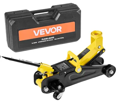 Produktbild von VEVOR Niedrigprofil-Fahrzeugheber 2 Tonnen (4400 lbs), Schwerlast-Eisen-Hydraulik-Rennfahrzeugheber, Hydraulischer Wagenheber, Einzylinder-Schnellhubpumpe, 4,9"-13,2" Hubbereich (Gelb), Einzelzylinder-a, 1.