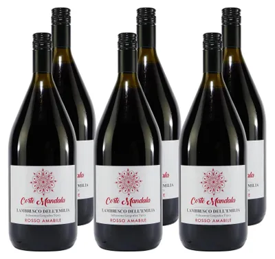 Produktbild von Corte Mandala Lambrusco Rosso -lieblich- (6 x 1,5L)
