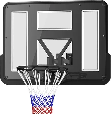 Produktbild von WandmontierterBasketballkorb,ReißfestesNetz,wetterbeständig,widerstandsfähig,fürdrinnenunddraußen,Schwarz