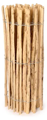 Produktbild von Garronda Gartenzaun zum Stecken aus Haselnüsse Zaun Garten Staketenzaun Beeteinfassung Holz Steckzaun Hochwertiger Gartenzaun für Ihren Garten GD-0079 (Lattenabstand: 3-5 cm. 120 cm x 5m)