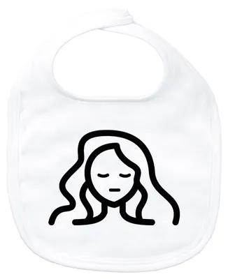 Produktbild von Huuraa Baby Lätzchen Jungfrau Sternzeichen Symbol White Klettverschluss  Baumwolle Latz Geschenkidee